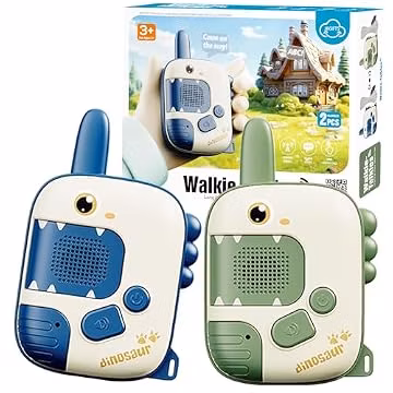 Dino Walkie Talkies for Kids,Dinosaur Toys for Kids 3-5-7,Toddler Kids Toys 2 Pack Birthday Gifts for 3 4 5 6 7 8 9 Year Old Boy Girls Toy for 3-12 Boys Outdoor Game,Easter Christmas Stocking Stuffers