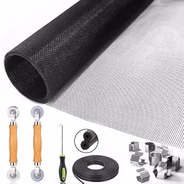 King&Charles Window Screen Replacement, 6in1 Window Screen Door Repair Kit