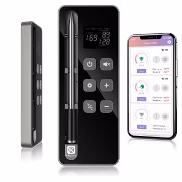 Trefoiled SP2 Smart Wireless Meat Thermometer with Display Base, WiFi BBQ