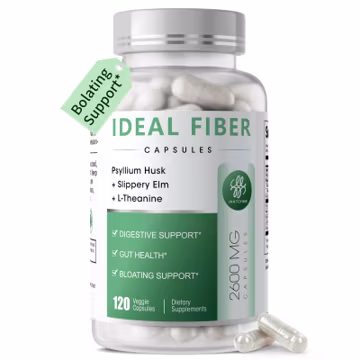 Fiber Supplement with Psyllium Husk Powder1500mg& Slippery Elm-120 Capsules
