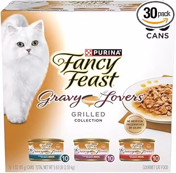 Purina Fancy Feast Gravy Lovers Wet Cat Food, 3 oz Cans, 30-Pack