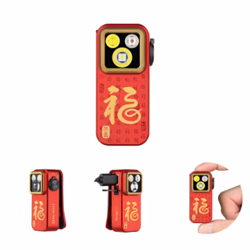 OLIGHT Oclip Pro Rechargeable EDC Clip-on Flashlight, FS Red