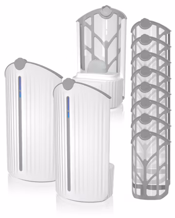 BuggyBands Plug-in Flying Insect Trap for Indoors, 2 Devices, 8 Refills