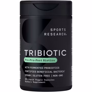 Sports Research® Tribiotic 3-in-1 Pre, Prost & Probiotic, 30 Liquid Caps