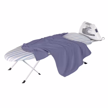 Honey-Can-Do Folding Tabletop Ironing Board with Iron Rest, Blue, 32β L x 12β W, Steel Frame