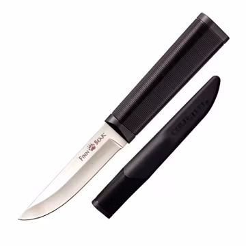 Cold Steel Finn Bear 4" Durable Compact German 4116 Stainless Steel Fixed Blade Straight Back Outdoor Game Hunting Utility Knife, 4-1/2" Textured Handle, Secure-Ex Sheath