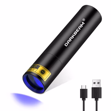 DARKBEAM UV Flashlight Filtered 365nm Black Light Woods Lamp Ringworm, Mini