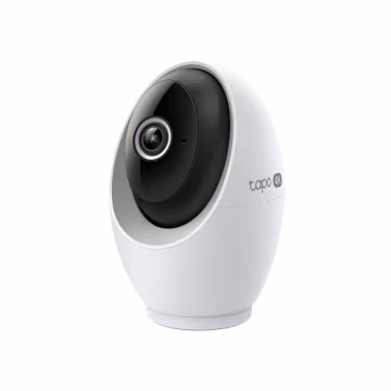 Tapo 4K Indoor Pan/Tilt Wired Security Camera - Works as a Baby Monitor, Person/Pet Detection, Facial Recognition, 360° AI Motion Tracking, Subscription-Free Local Storage or Optional Cloud, C260