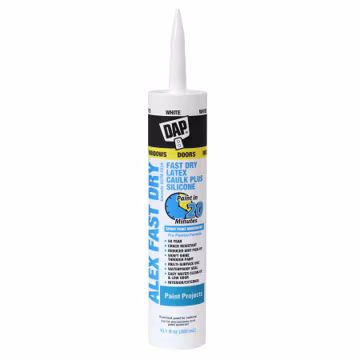 DAP 18425, White Caulk, 10.1 oz, 10.1 Fl Oz, Whites