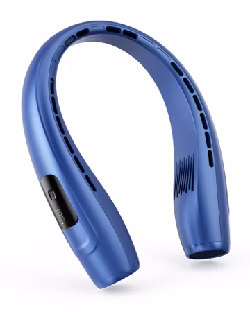 Peiyuu Neck Fan, Personal Fan with LED Indicator, USB-C Charging, Long-Lasting 4000mAh Battery, Hands Free Bladeless Fan with 3 Adjustable Speeds & Ultra-Quiet, Ideal for Home, Travel & Outdoor