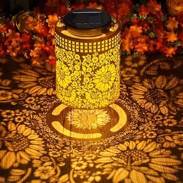ZKLILI Sunflower Solar Lanterns Outdoor Waterproof Hanging Solar Lights Sunflower Gifts for Women Men Mom Lanterns for Yard, Patio, Lawn, Pathway, Landscape, Garden Decor