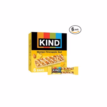 KIND Healthy Snacks Bars, Mango Pineapple Nut, Gluten Free, High Fiber Snacks, 4g Protein, 6 Count