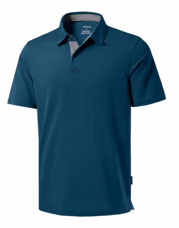 Men's Golf Polo Shirts Dry Fit Short Sleeve Shirt, Navy Blue, M