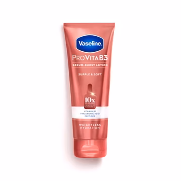 Vaseline Pro VitaB3 Serum Burst Lotion Supple & Soft Healthy, Hydrated Skin, Lightweight 10x Antioxidant Power of Vitamin C with Vitamin B3, Hyaluronic Acid & Peptides, 7.5 fl oz