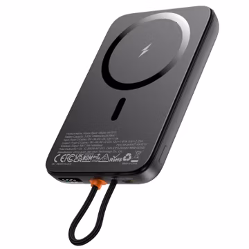 AsperX Magnetic Power Bank, 10,000mAh Battery Pack Built-in USB C Cable