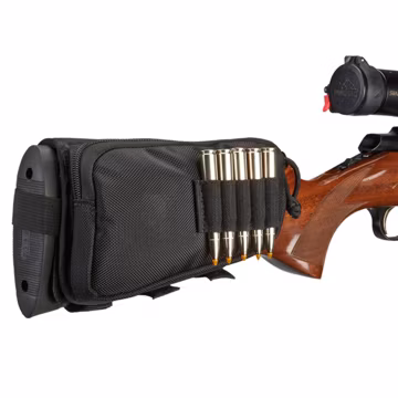 Hunters Specialties Rifle Shell Holder with Pouch | Hunting Accessories, Buttstock Shell Holder, Rifle Stock Ammo Holder, Rifle Shell Holder Buttstock, Hunting Equipment (Model: 01620)