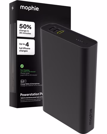 Mophie Powerstation Fast 20,000mAh Power Bank | Faster Charging | 45W, Multi-Device