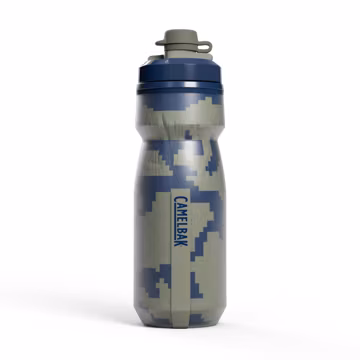 CamelBak Podium Dirt Series Chill Insulated Mountain Bike Water Bottle, Mud‑Protected Nozzle with Cold Retention, 21oz, Deep Sea Digi Camo