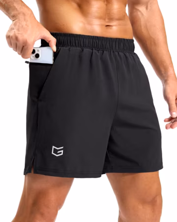 Men's 9" Athletic Running Shorts with 2 Zipper Pockets,Lodenfrost,M