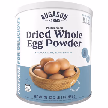 Pasteurized Dried Whole Egg Powder Can Emergency Food Supply, 85 Servings, 10 Year Shelf Life, No Additives or Preservatives, 5g Protein per Serving - Dry Egg Powder Blend, Ingredient for Baking and Cooking