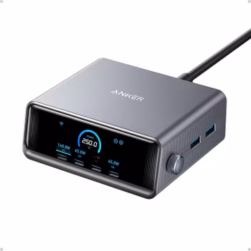 Anker Prime Charging Station, 250W 6-Port GaN USB C Charger