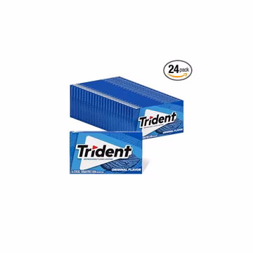 Trident Original Flavor Sugar-Free Chewing Gum, 14 Pieces (Pack of 24) (336 Total Pieces)