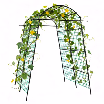 AGTEK 87" Metal Garden Arch Trellis, for Climbing Vines, Veggies, Fruits, Flowers