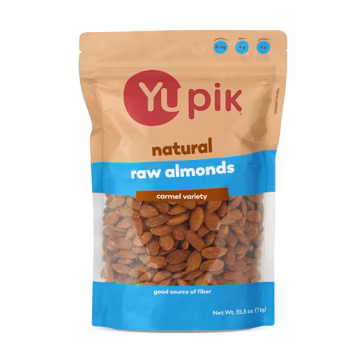 Yupik California Raw Almonds, Small Size, 2.2 lb, Gluten-Free, Kosher, Salt-Free, Source Of Protein, Fiber, Iron & Calcium, Healthy Snack, Packaging may vary