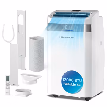 HAUSHOF 12000 BTU Portable Air Conditioners, 3-in-1 Portable AC