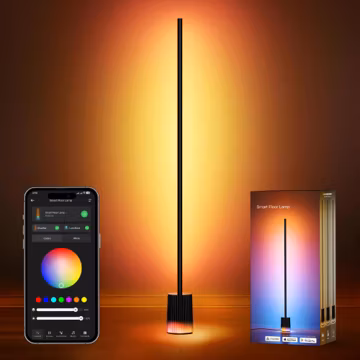 Brizled Floor Lamp, LED Corner Bedroom Lamp, Alexa Compatible RGBCW 1725 lm