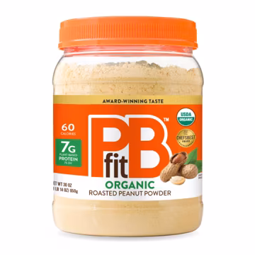 PBfit 30 Ounce Organic Peanut Butter Powder, Powdered Peanut Spread from Real Roasted Pressed Peanuts, 7g of Protein 7% DV, Gluten-Free, 60 calories, 87% less fat (Pack of 1)