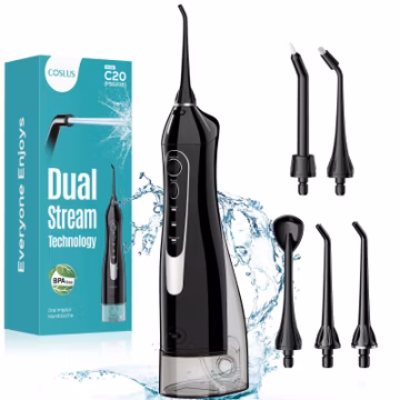 COSLUS ADA Accepted C20 Water Dental Flosser Teeth Pick, 300ML Larger Tank