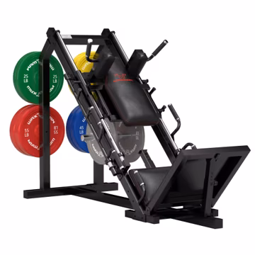 Waxman Leg Press Hack Squat Machine Combo, 2-in-1Leg Exercise Machine with Linear Bearing, Special for Lower Body with Weight Storage for Quads, Hamstring with 340lBS Color Plates