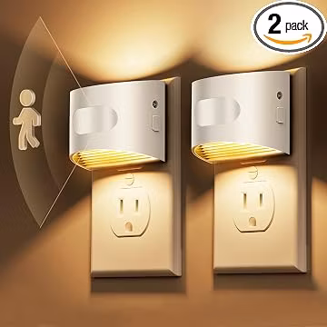 L LOHAS LED Motion Sensor Night Light, Night Lights Plug into Wall, 2 Pack
