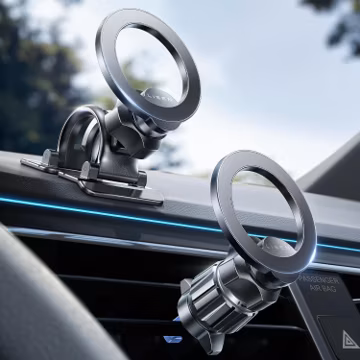 LISEN for MagSafe Car Phone Mount -Strong Magnets Magnetic Phone Holders for Your Car 2-in-1 Vent Dashboard Magnet Cell Phones Holder Mounts Car Accessories Gifts for Men Women fit iPhone, Black