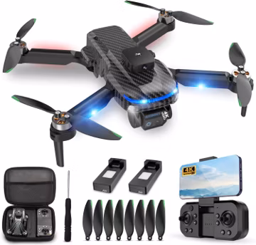 MSMV 4K HD Drone With Camera, Wireless RC Toys for Boys Girls,Black