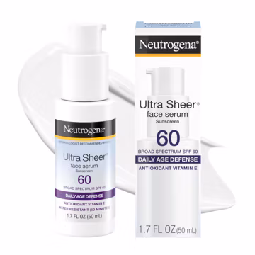 Neutrogena Ultra Sheer Sunscreen Serum SPF 60, Fragrance-Free, 1.7 fl. oz