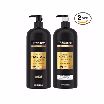 TRESemmé Rich Moisture Shampoo and Conditioner 2 Count Rich Moisture for Dry Hair Formulated With Vitamin E and Biotin 28 oz