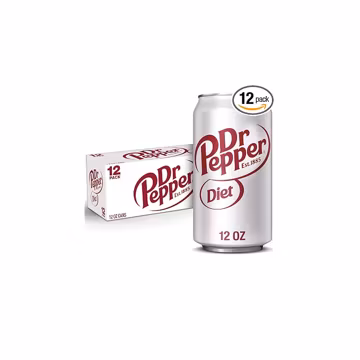Diet Dr Pepper Soda, 12 fl oz cans, pack of 12