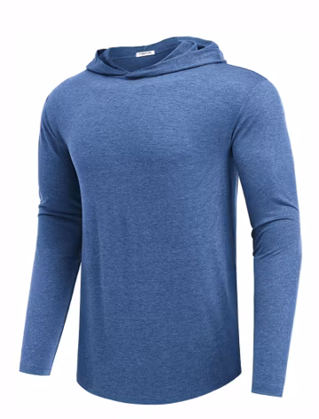 PINSPARK Lightweight Pullover Hoodies for Men Long Sleeve Hoodie for Golf Gym Workout Athletic Sweatshirt Navy