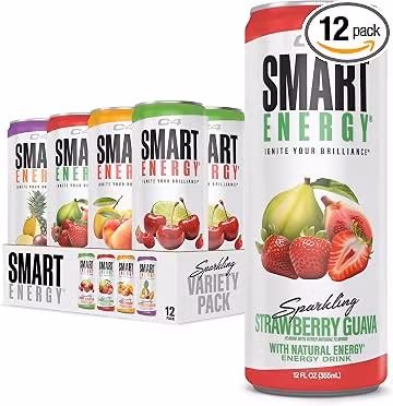 Cellucor C4 Smart Energy Drinks Variety Pack, Sugar Free Performance Fuel & Nootropic Brain Booster, Coffee Substitute or Alternative, 4 Flavor Tropical Oasis Variety 12 Pack