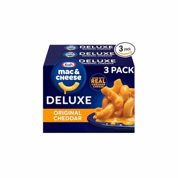 Kraft Deluxe Mac and Cheese Dinner, 3 Boxes, Original Cheddar, 14 oz