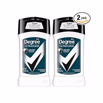 Degree Men UltraClear Antiperspirant Deodorant Black+White 2 Count 72-Hour Sweat & Odor Protection Antiperspirant For Men With MotionSense Technology 2.7 oz