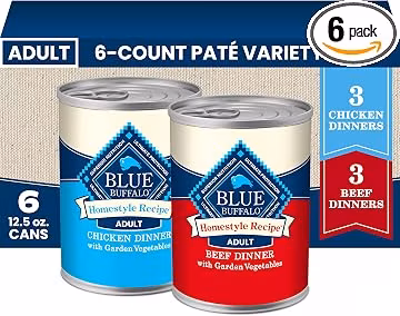 Blue Buffalo Homestyle Recipe Variety Pack Wet Dog Food, 12.5 oz, 6 ct