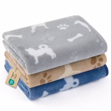 Bedsure 3-Pack Cute Soft Dog Blankets for Small Dogs Puppy Cats, 23x16