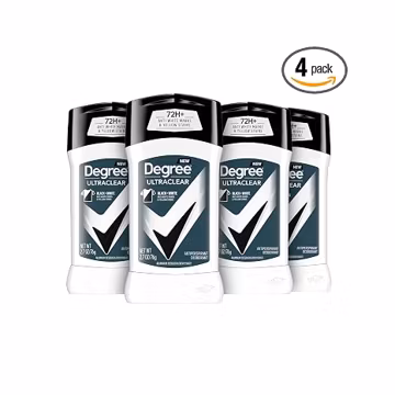 Degree Men UltraClear Antiperspirant Deodorant Black + White 4 count 72-Hour Sweat & Odor Protection Antiperspirant For Men With MotionSense Technology 2.7 oz