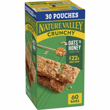 Nature Valley Crunchy Oats N Honey Granola Bars, 60 ct