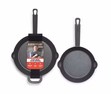 GreenPan x Bobby Flay 2 Pack (8" & 10") Pre-Seasoned Cast Iron Skillet Set