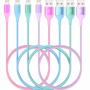 iPhone Charger 6ft 4Pack Lightning Cable,Apple Certified Braided Cord