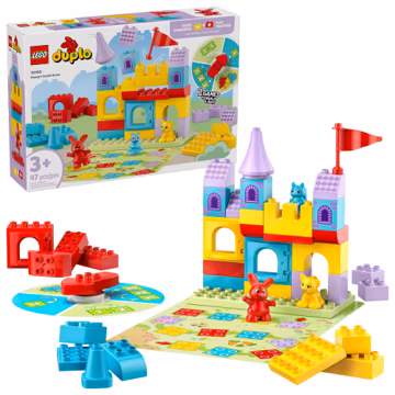 LEGO DUPLO Hopsy’s Castle Game Building Toy for Pretend Play - Learning & Education Play Set for Boys & Girls, Ages 3+ - Toddlers Learn Skills Through Play - Gift Idea for Family Game Night - 10450